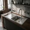 Pure.Sink Comfort Stainless steel sink with drainer, 86x52 cm, right-side faucet wing, PCM5086RT-02
